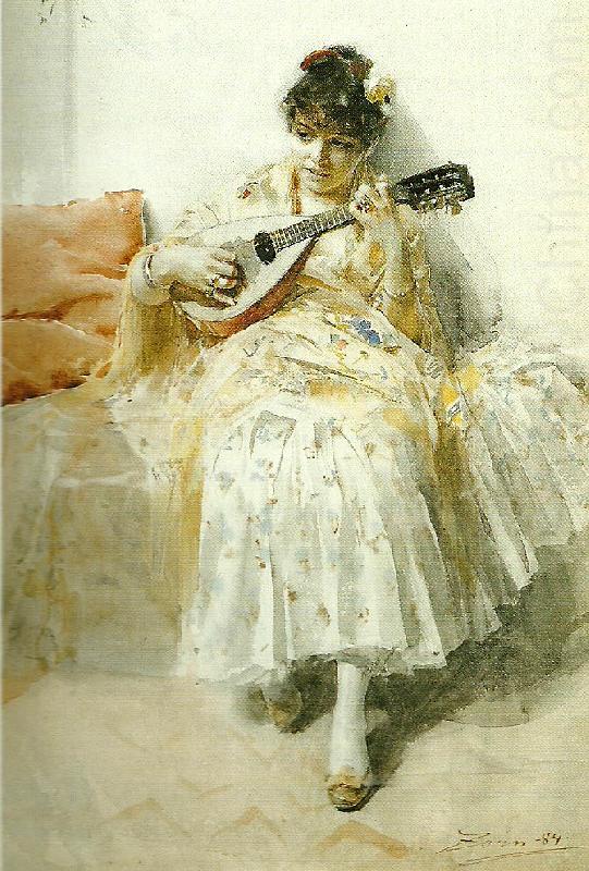 Anders Zorn mandolinspelerskan china oil painting image